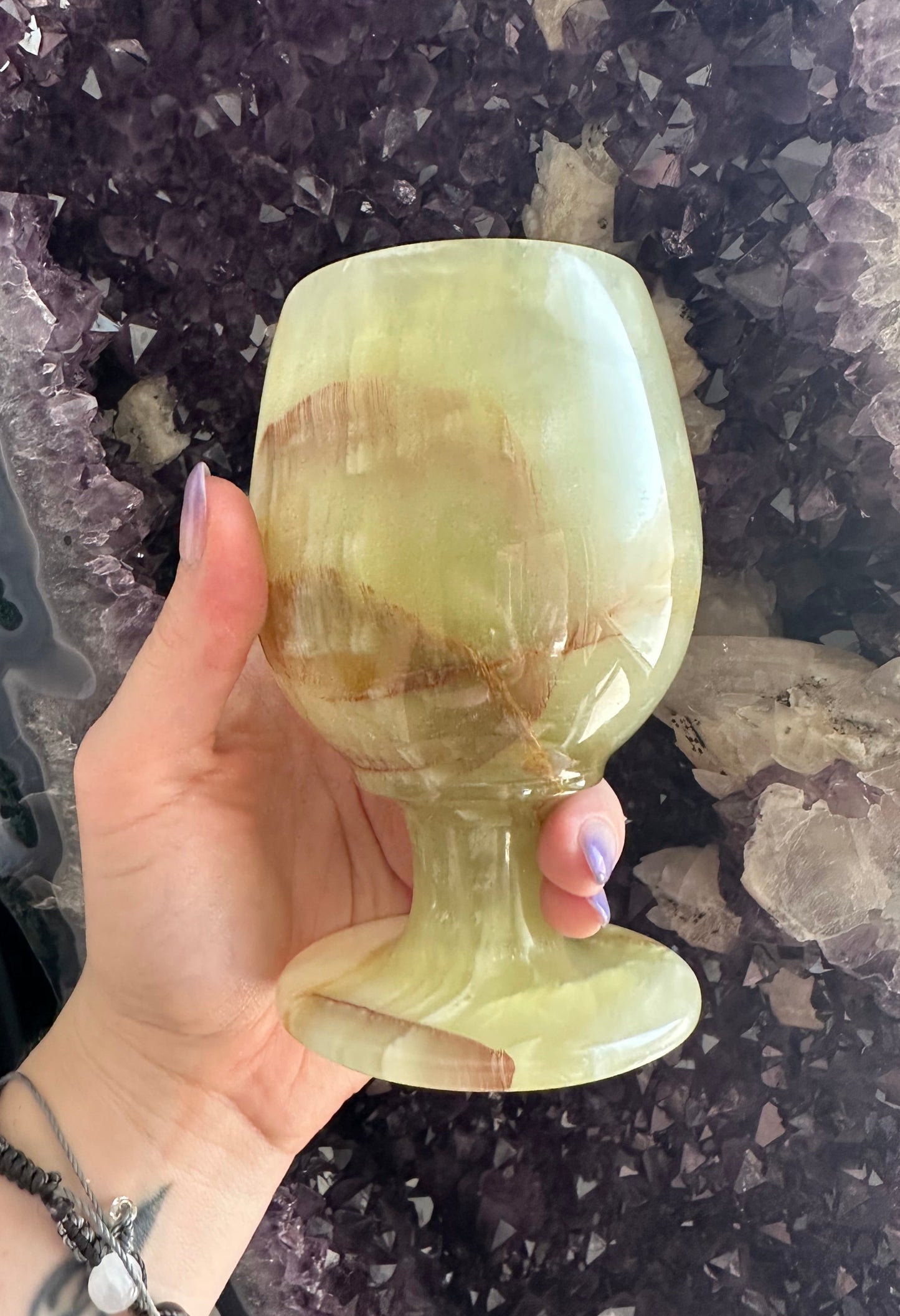 Green Onyx Chalice Set