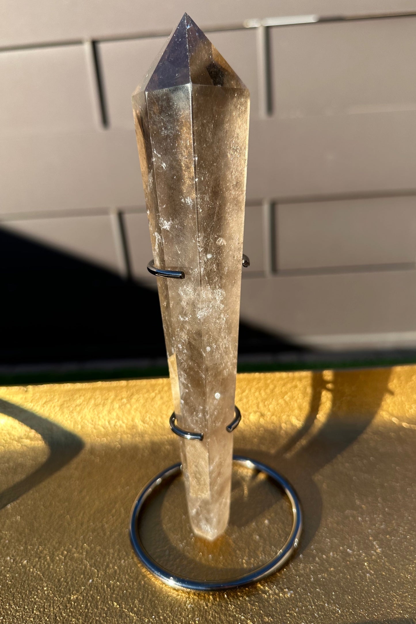 Smoky Quartz Scepter With Stand