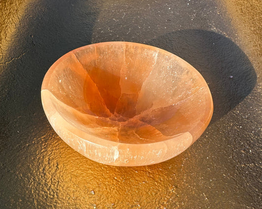 Orange Selenite Bowl