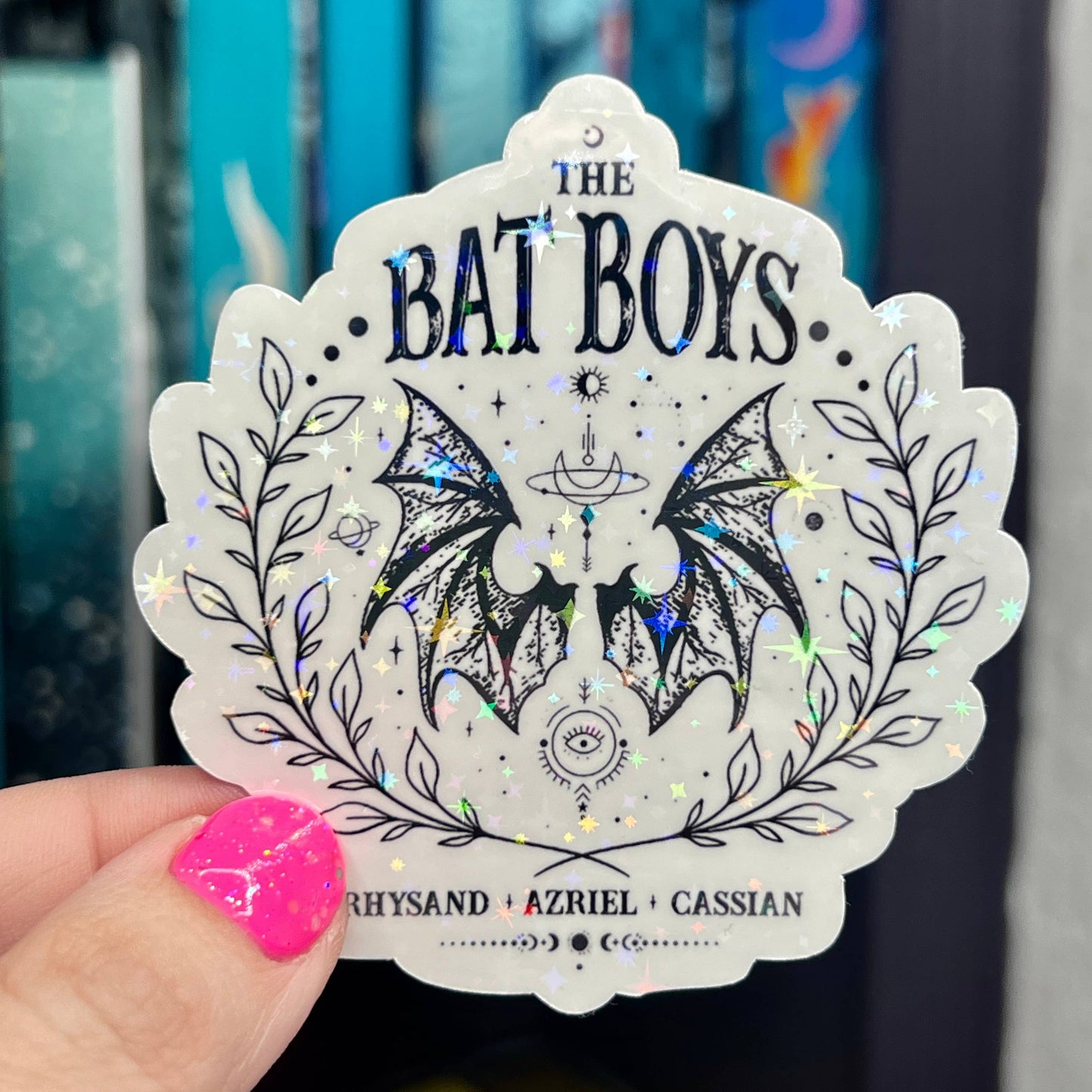 ACOTAR Bat Boys Rhysand Azirel Cassian Holographic Sticker