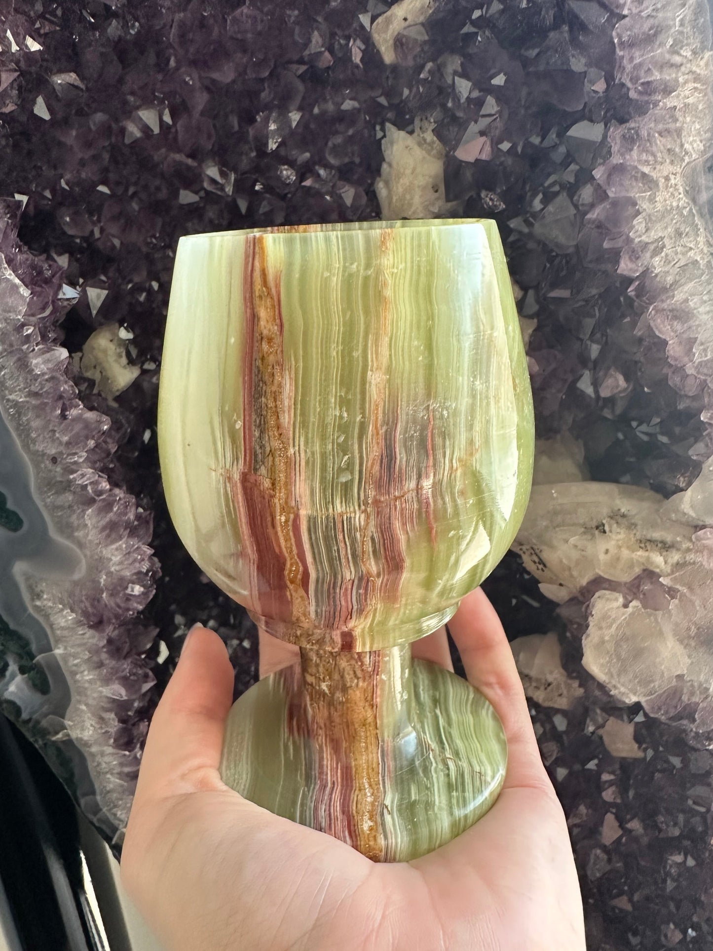 Green Onyx Chalice Set