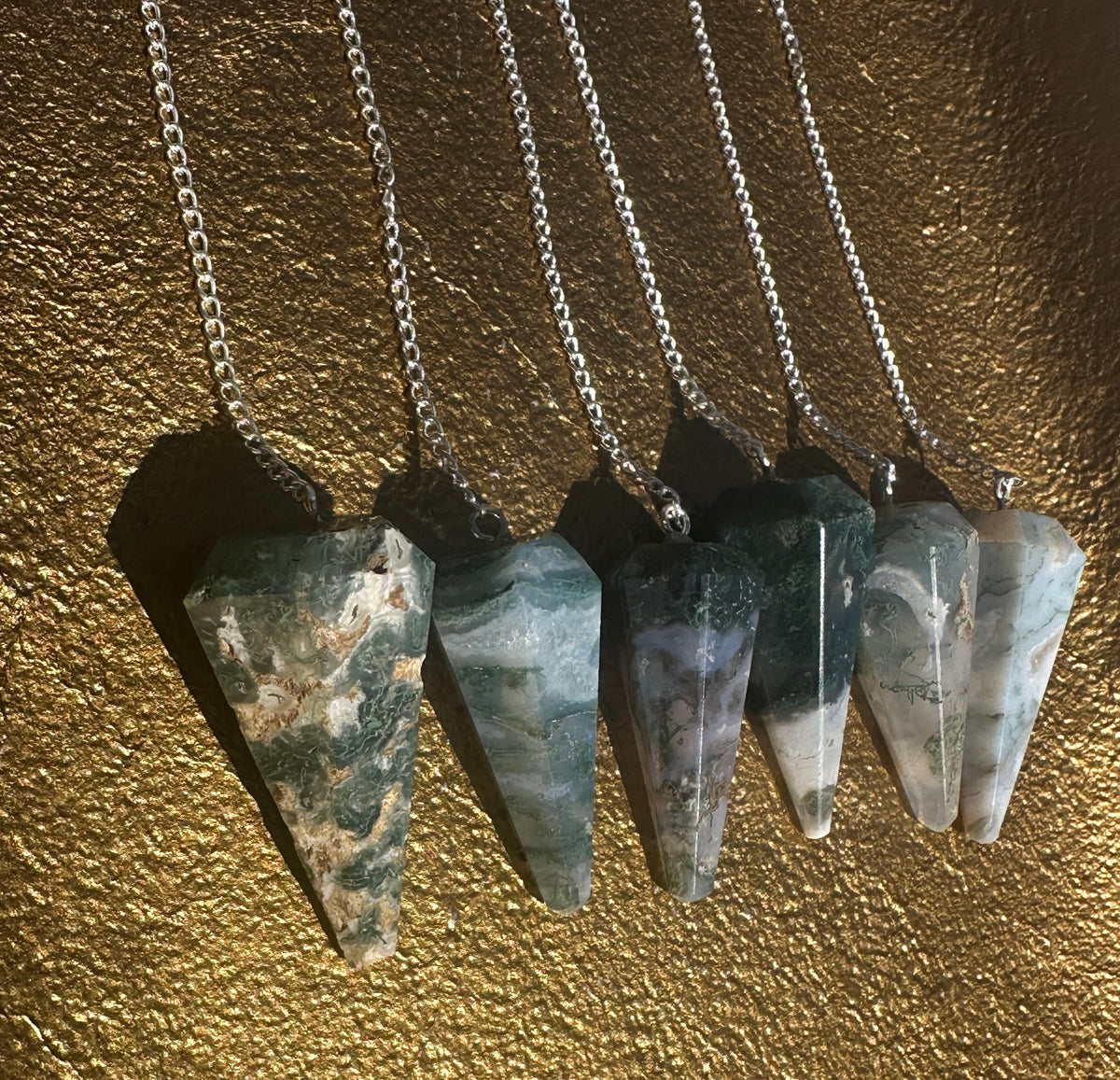 Moss Agate Pendulum