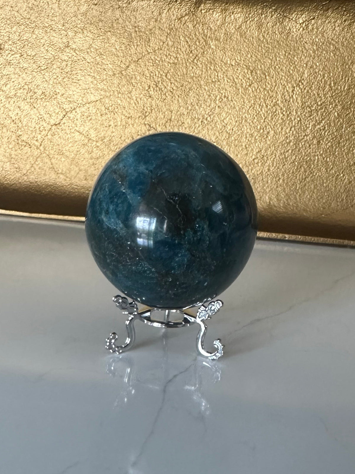 Blue Apatite Sphere