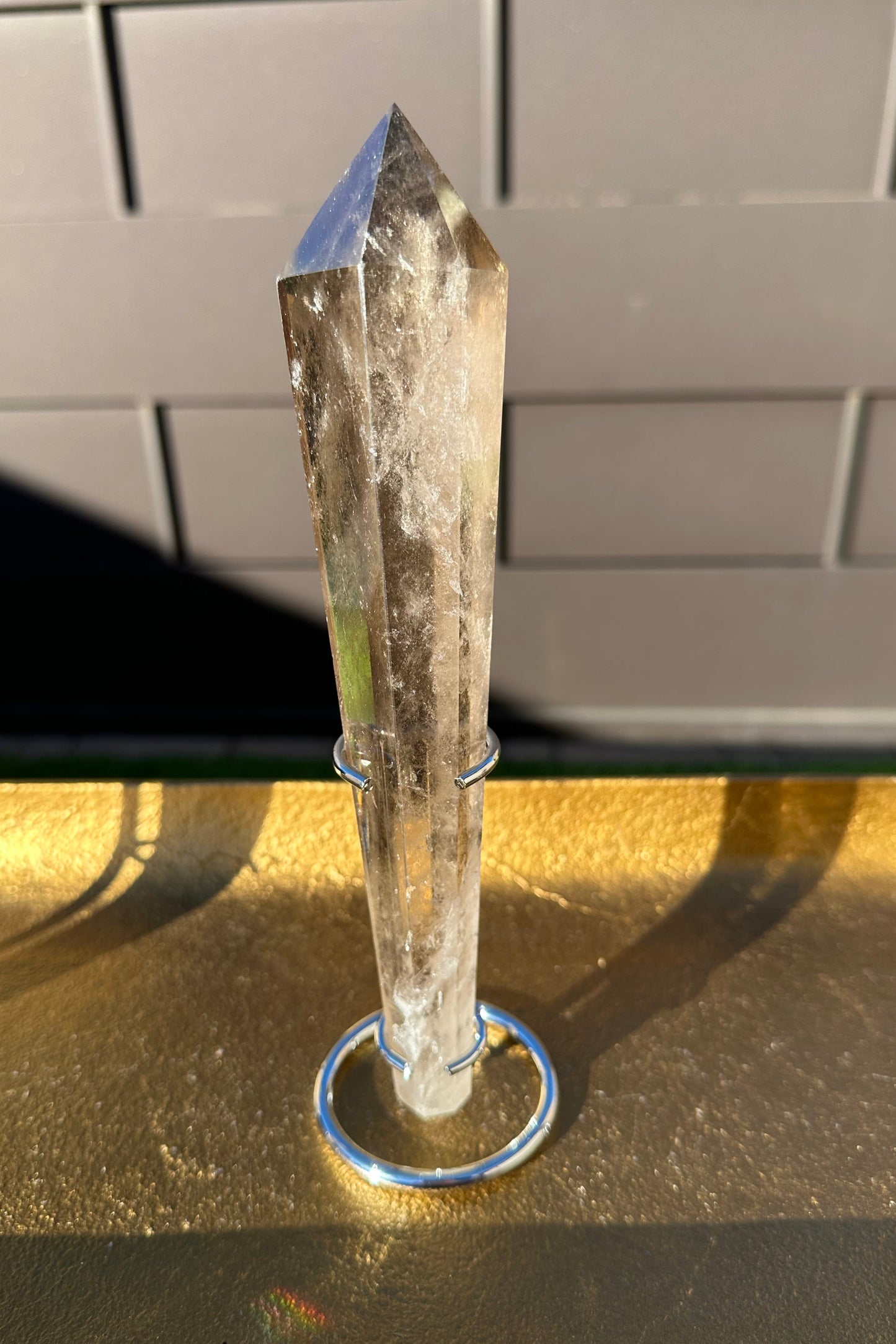 Smoky Quartz Scepter With Stand