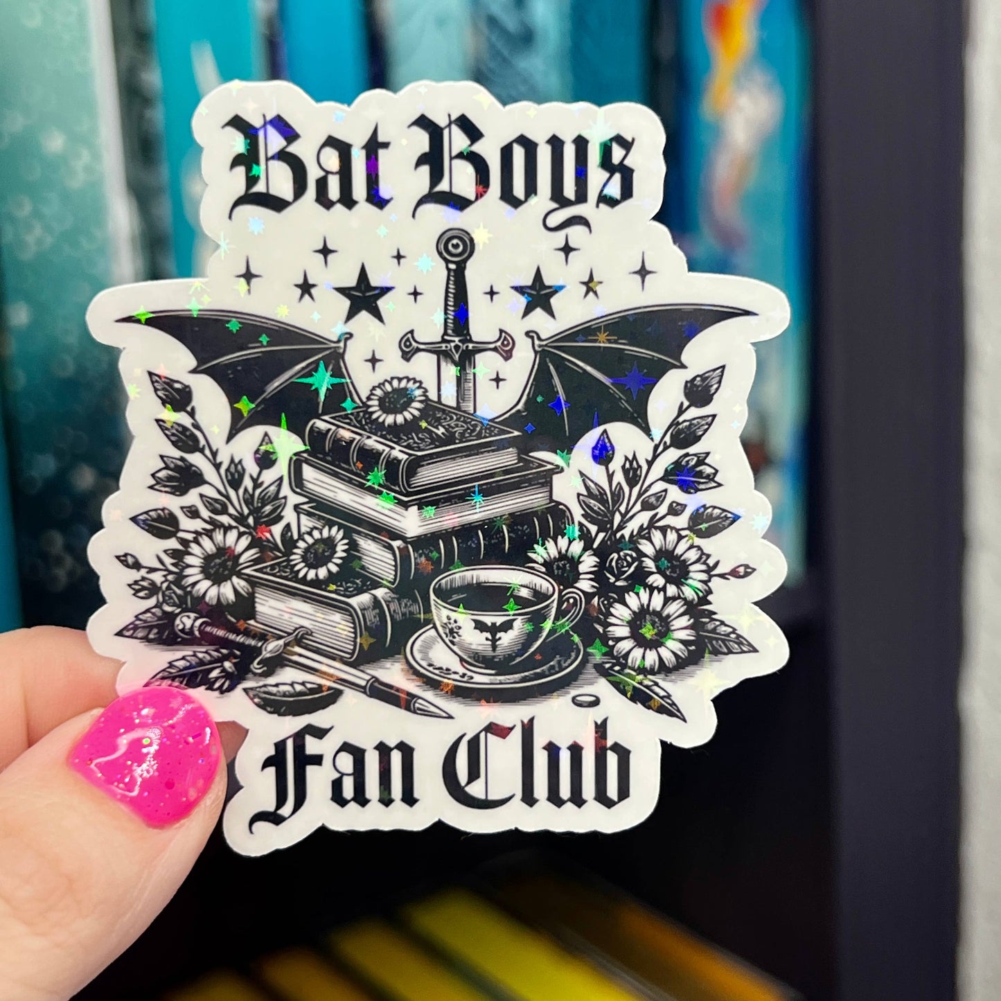 ACOTAR Bat Boys Fan Club Holographic Sticker