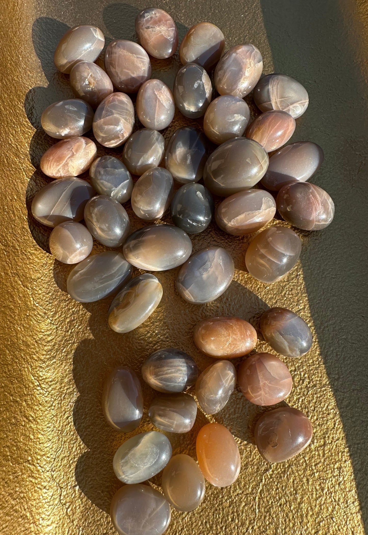 Black Moonstone & Sunstone Tumbles