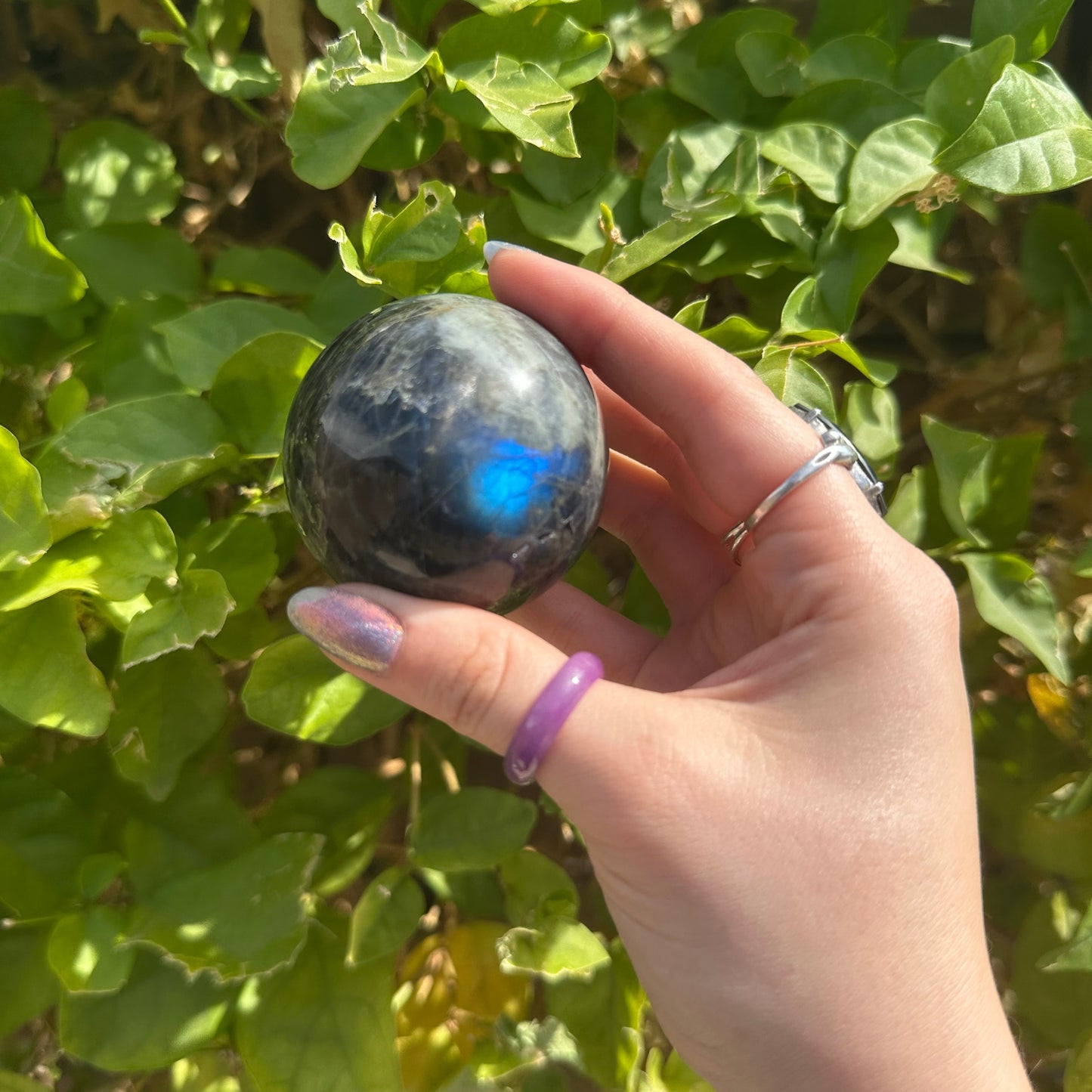 Starry Labradorite Spheres