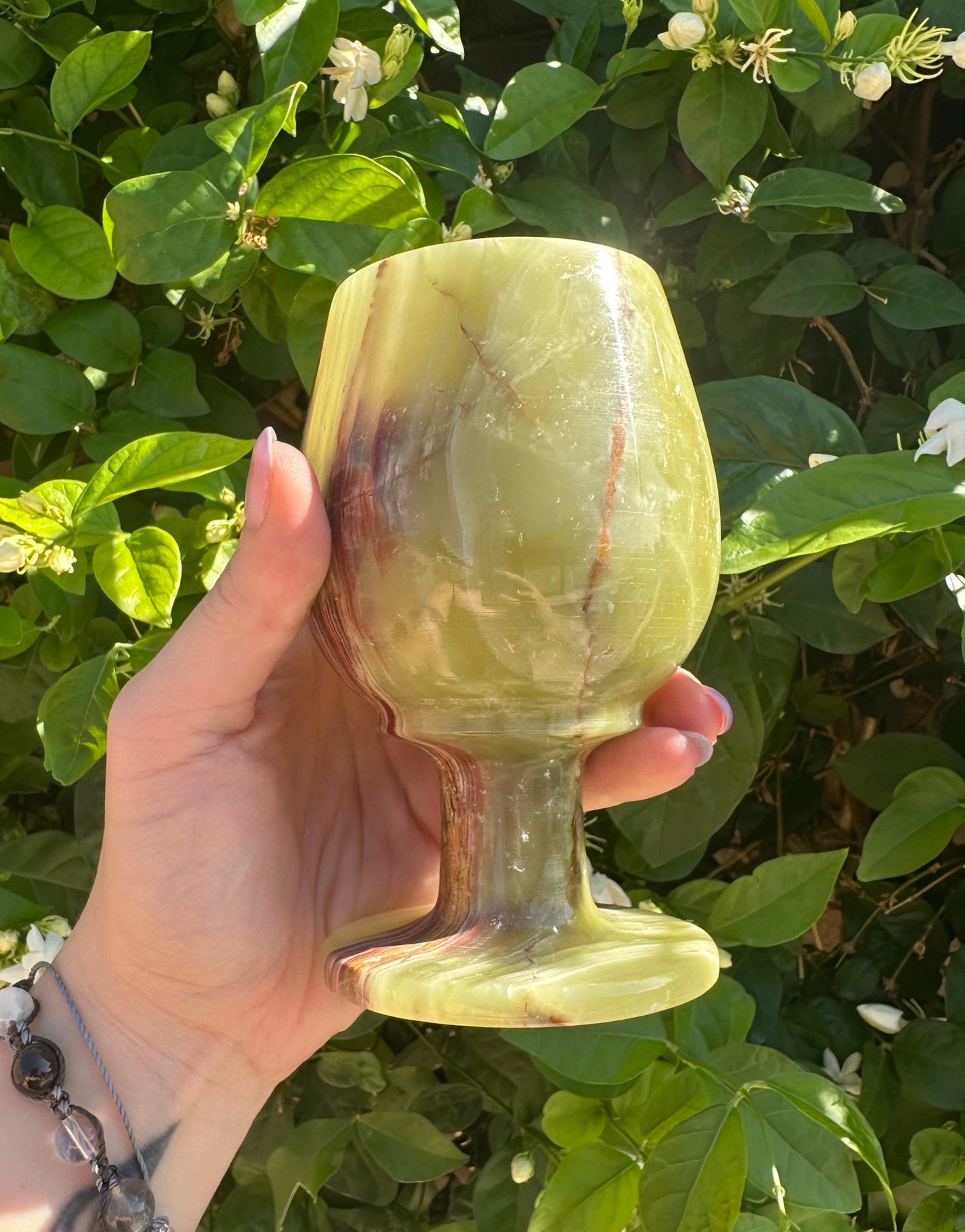 Green Onyx Chalice Set