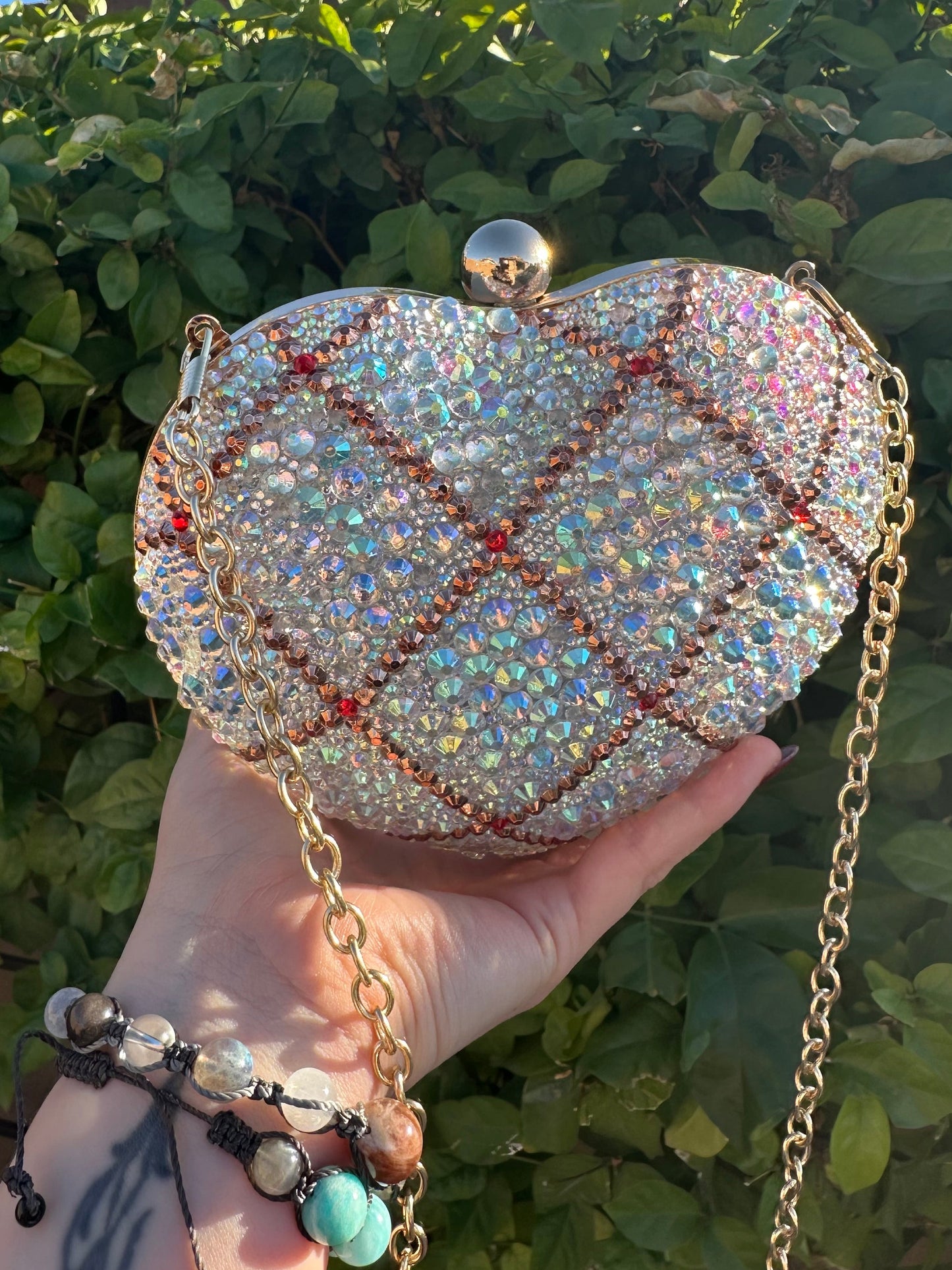 Handmade Diamond Heart Purse