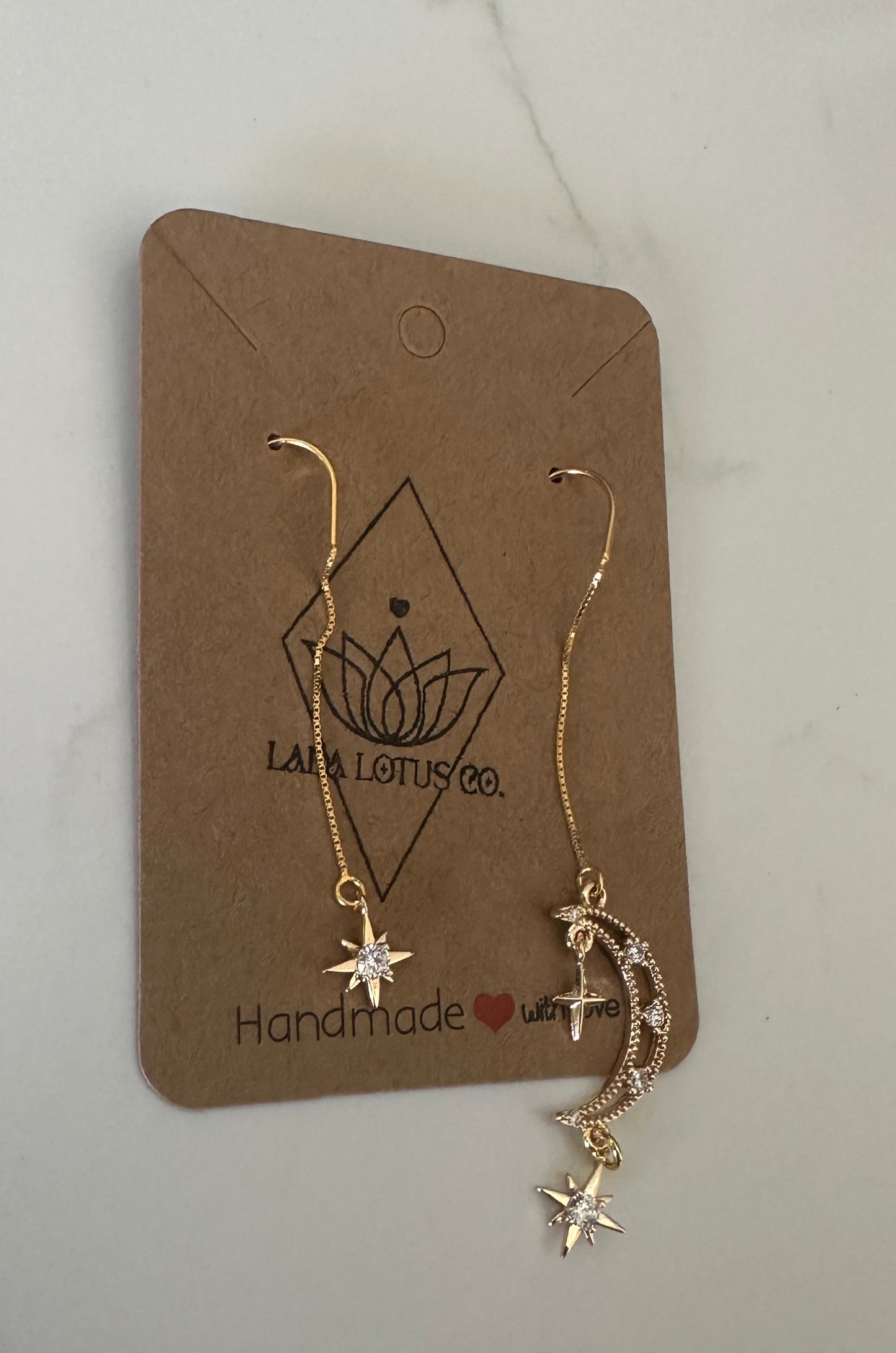 Gold Celestial Threader Earrings