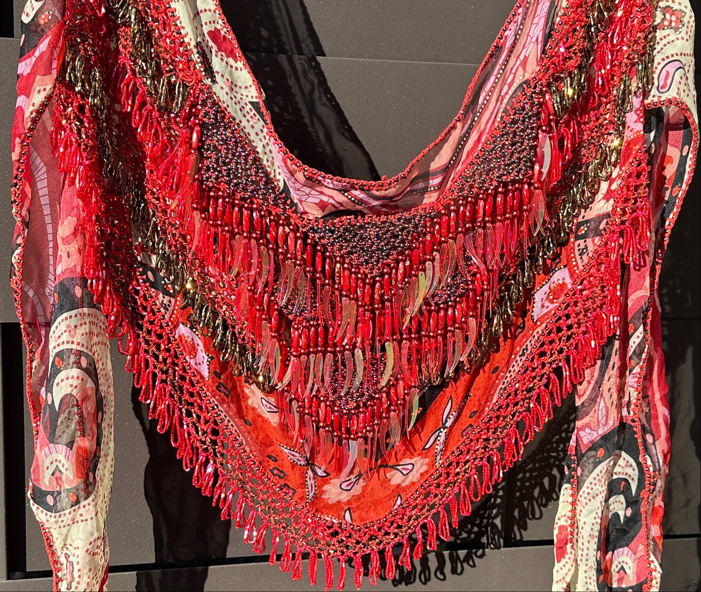 Red and Gold Hip scarf