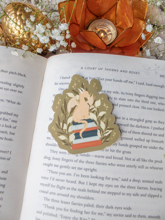 Book Dragons Bookstack Waterproof Vinyl Sticker