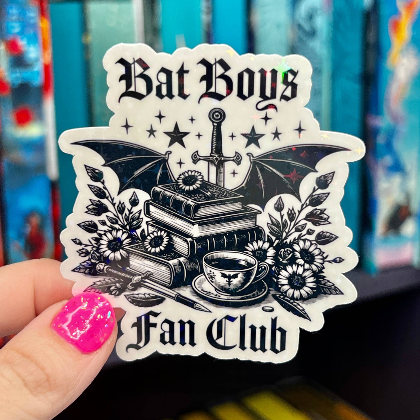 ACOTAR Bat Boys Fan Club Holographic Sticker