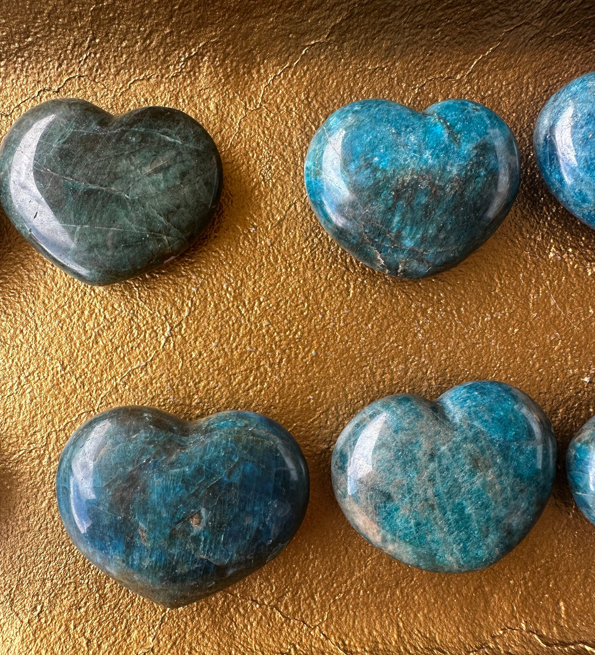Blue Apatite Heart Palm Stone