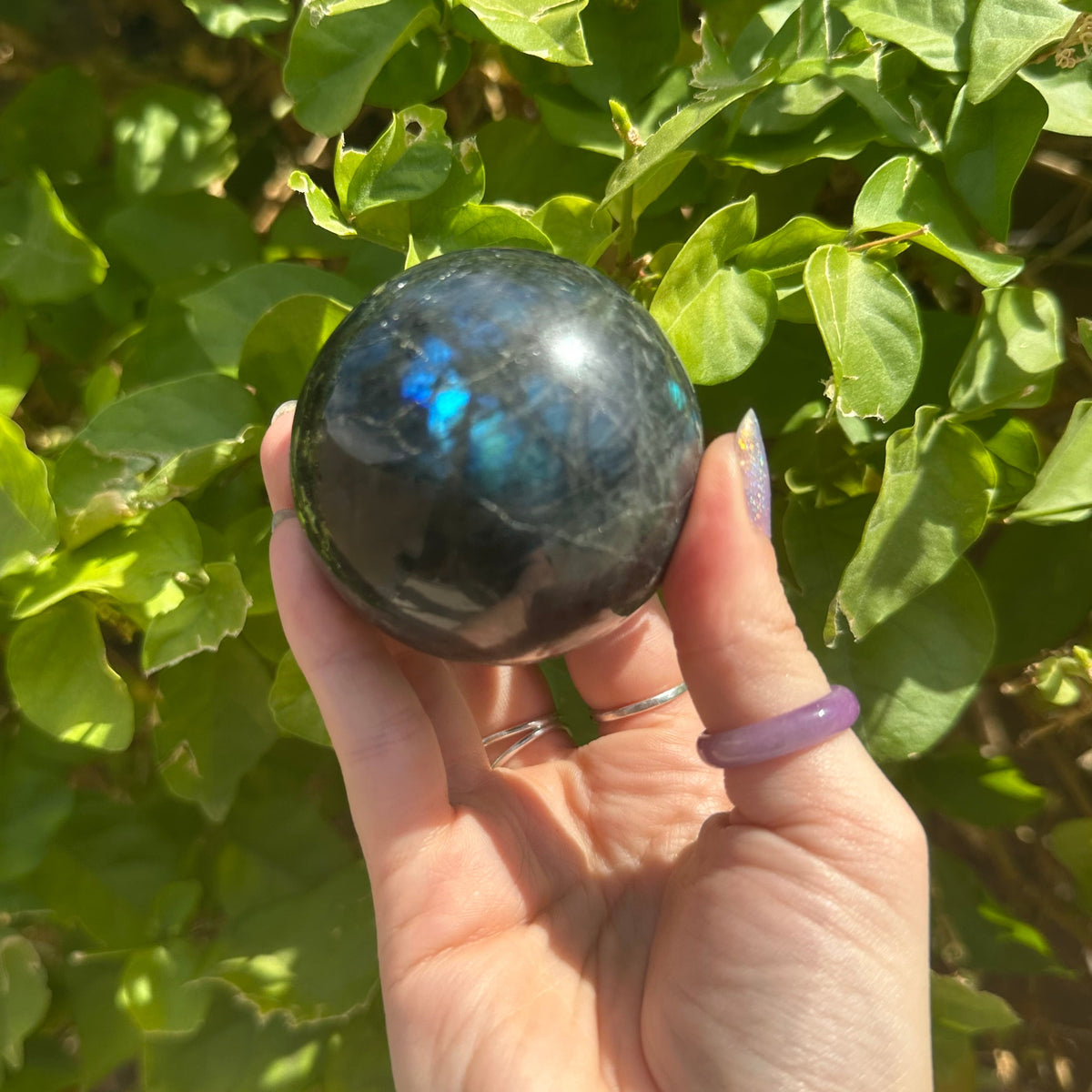 Starry Labradorite Spheres