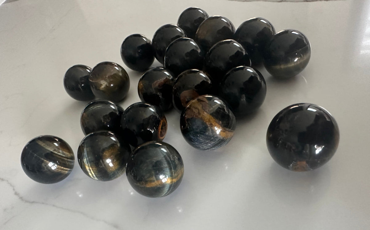 Mini Blue Tigers Eye Sphere
