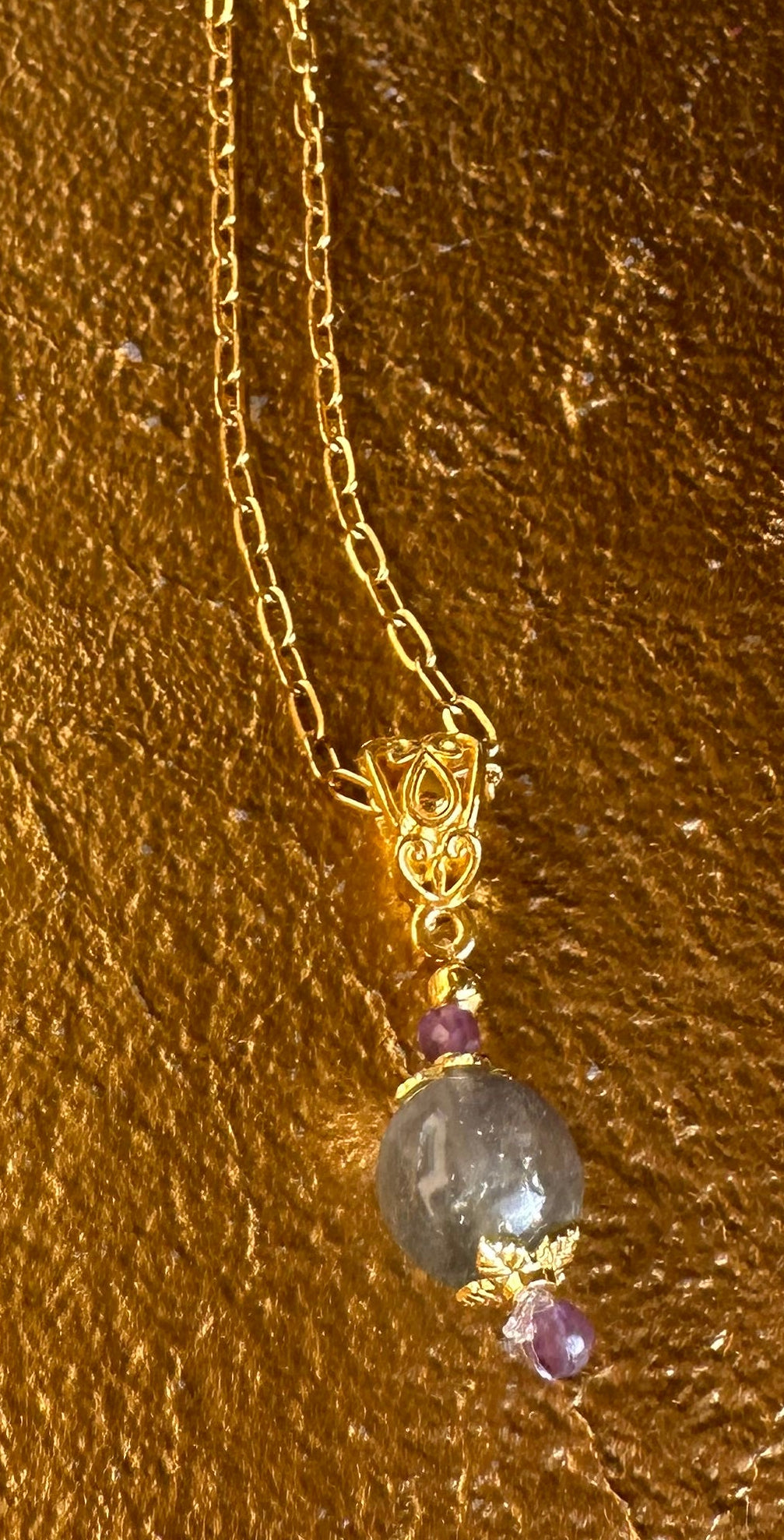 Blue Fluorite Pool of Light Necklace