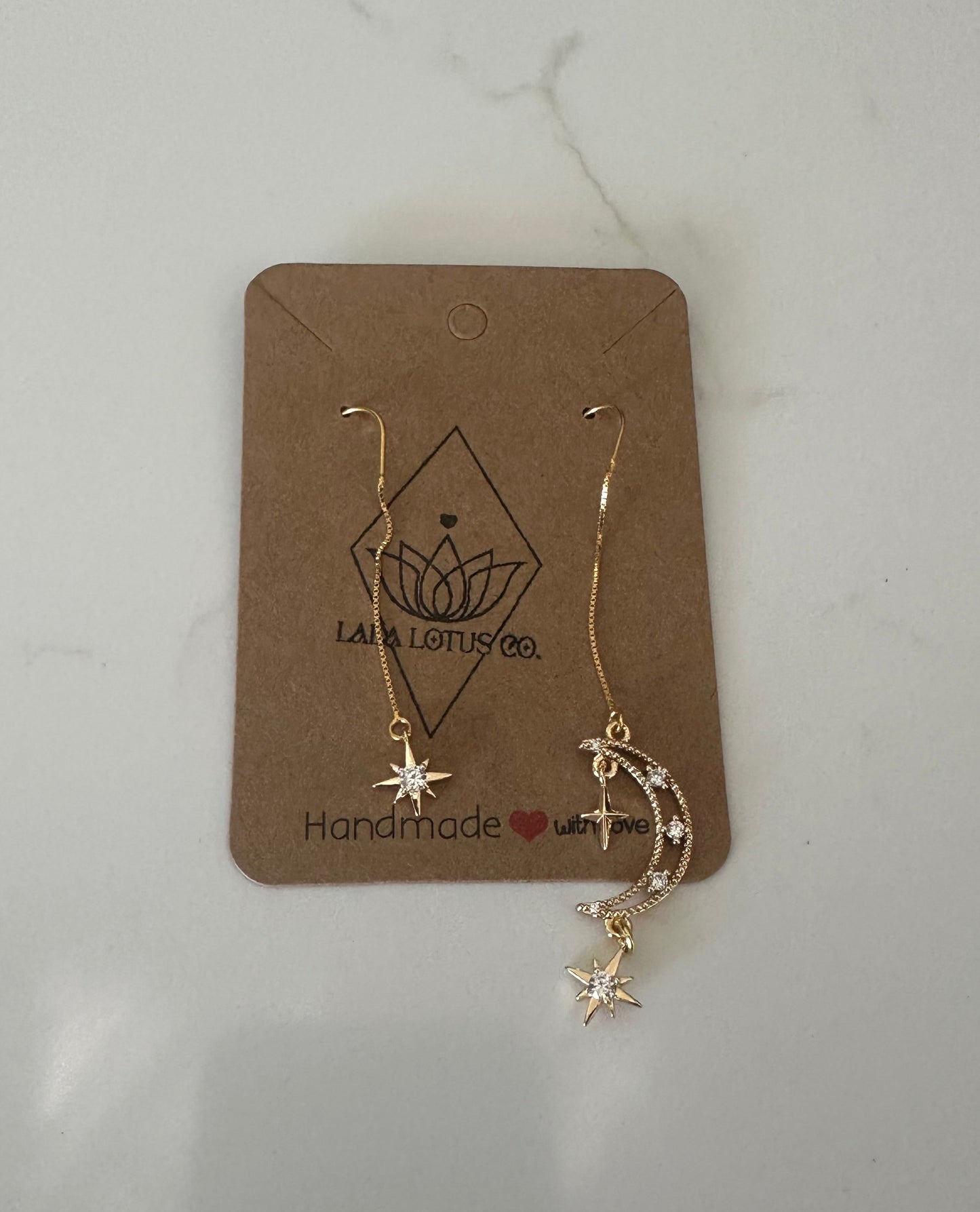 Gold Celestial Threader Earrings