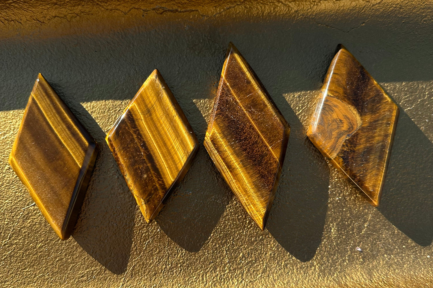 Tiger's Eye Diamond Crystal With Stand