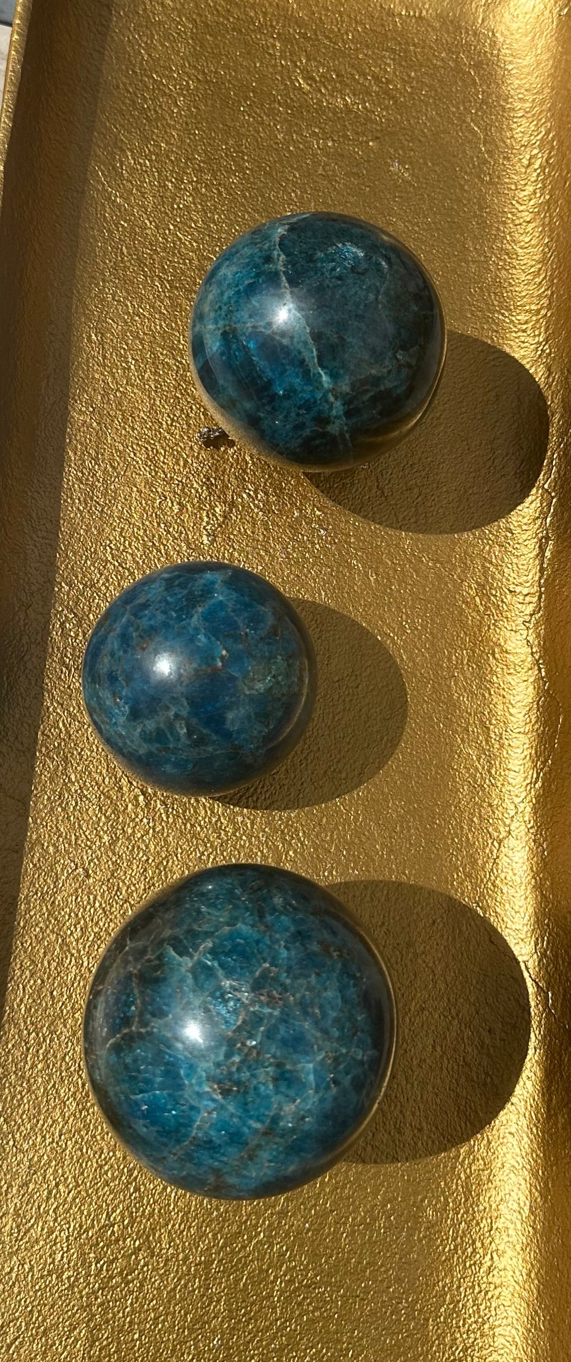 Blue Apatite Sphere