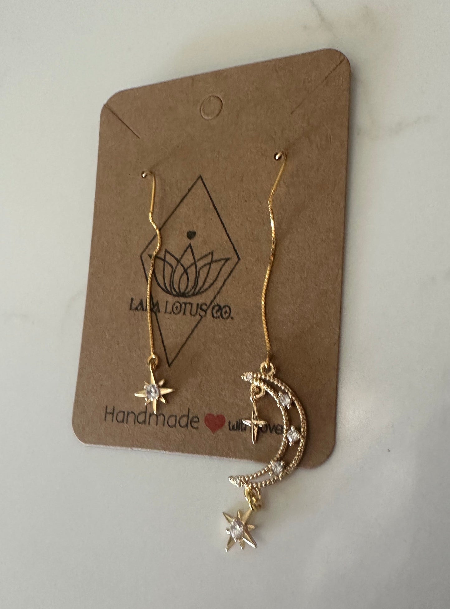 Gold Celestial Threader Earrings
