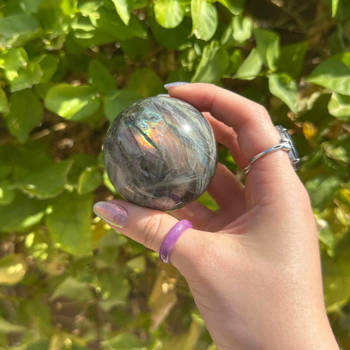 Starry Labradorite Spheres
