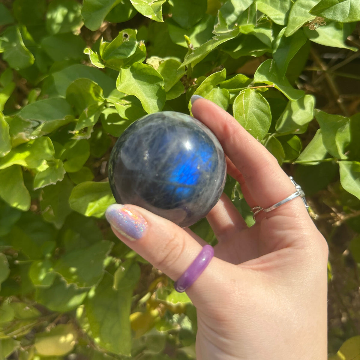Starry Labradorite Spheres