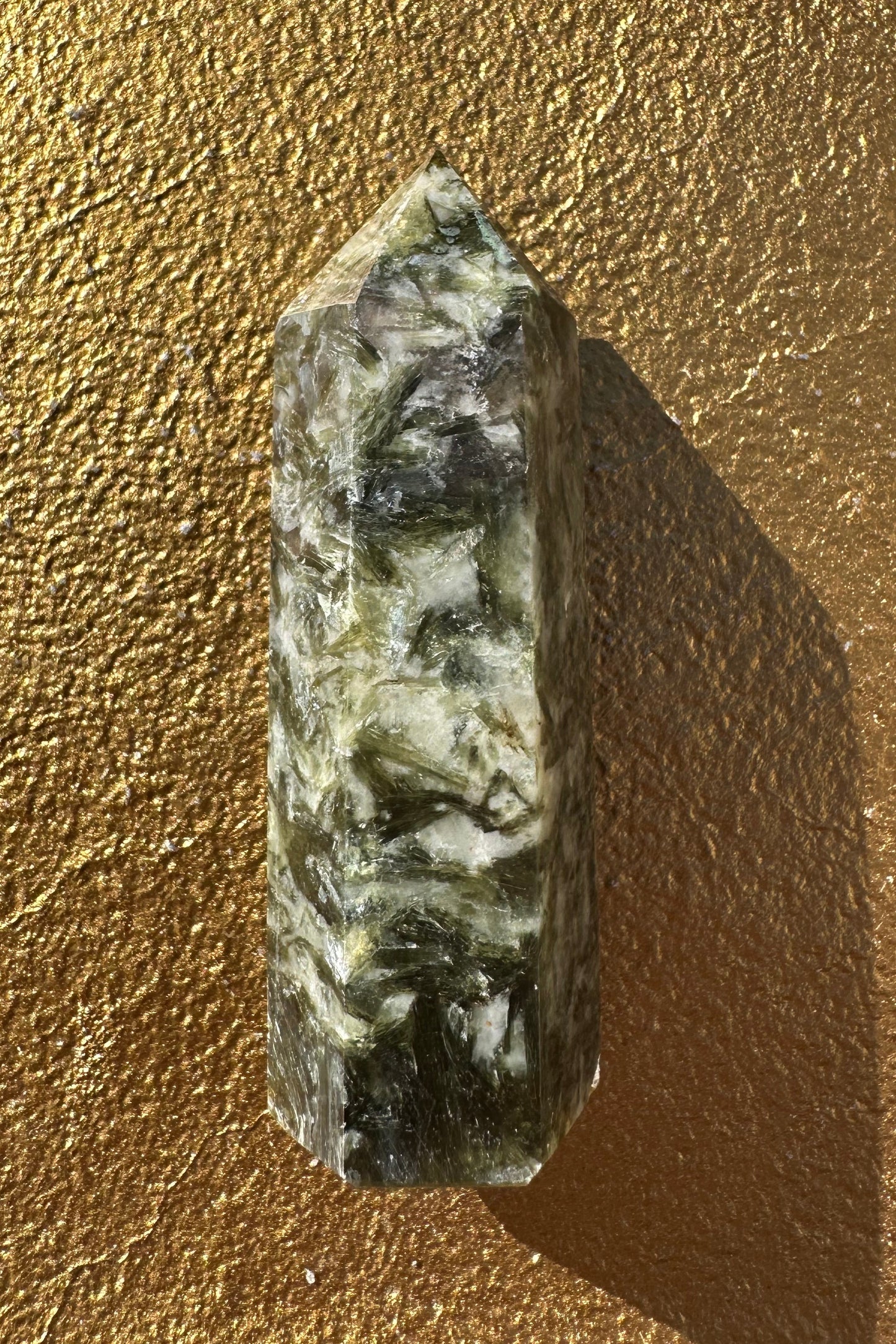 Natural Green Lepidolite Tower