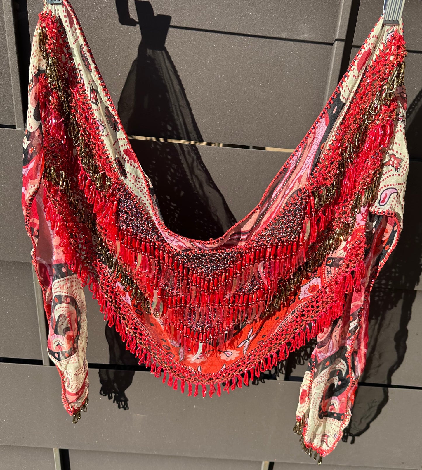 Red and Gold Hip scarf