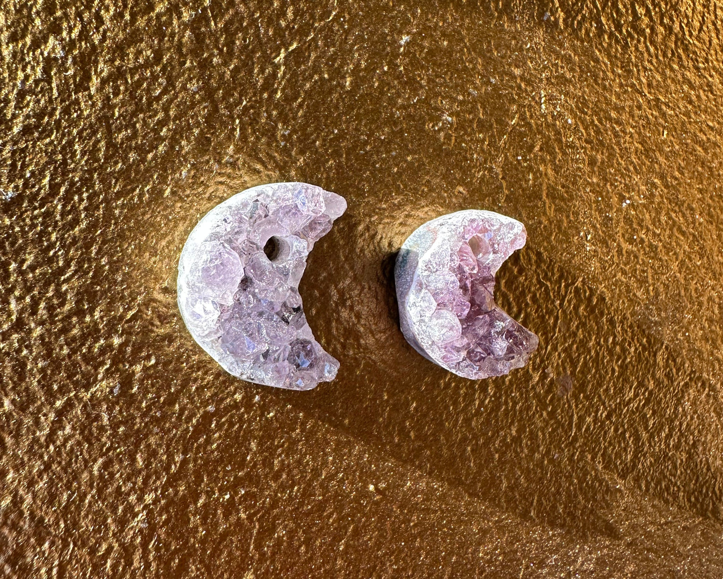 Amethyst Druzy Moon (Drilled)