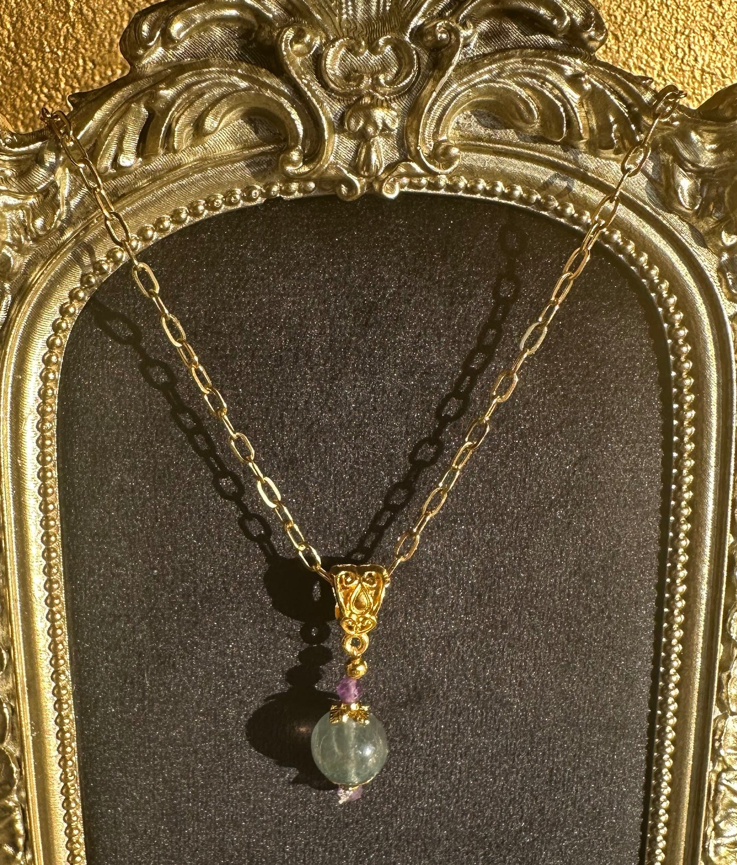 Blue Fluorite Pool of Light Necklace
