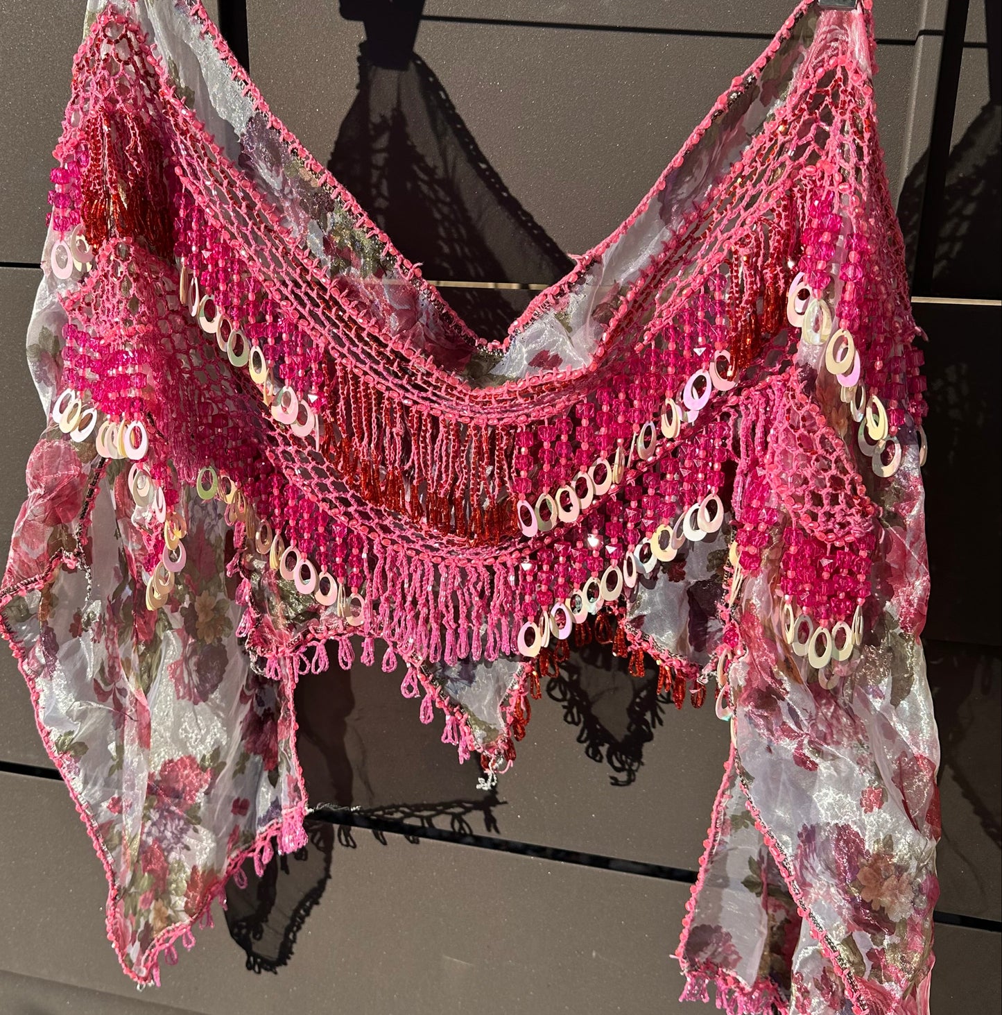 Pink & White Hip Scarf