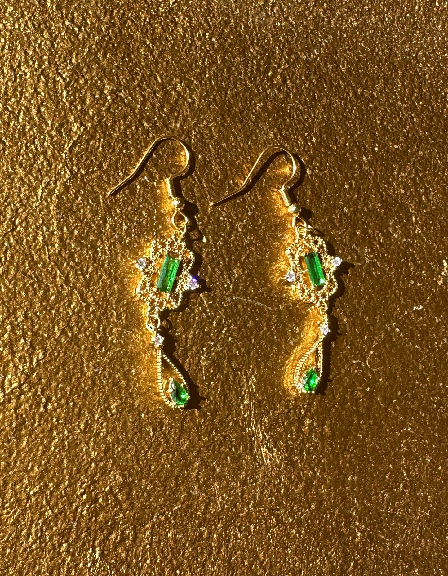 Emerald Art Deco Earrings