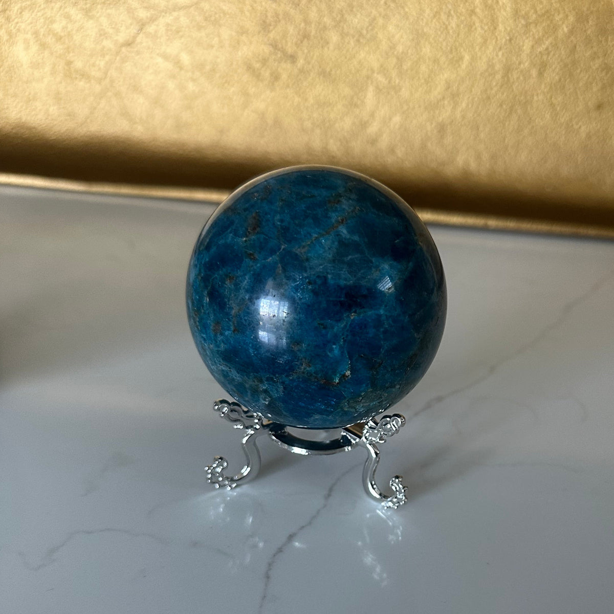 Blue Apatite Sphere