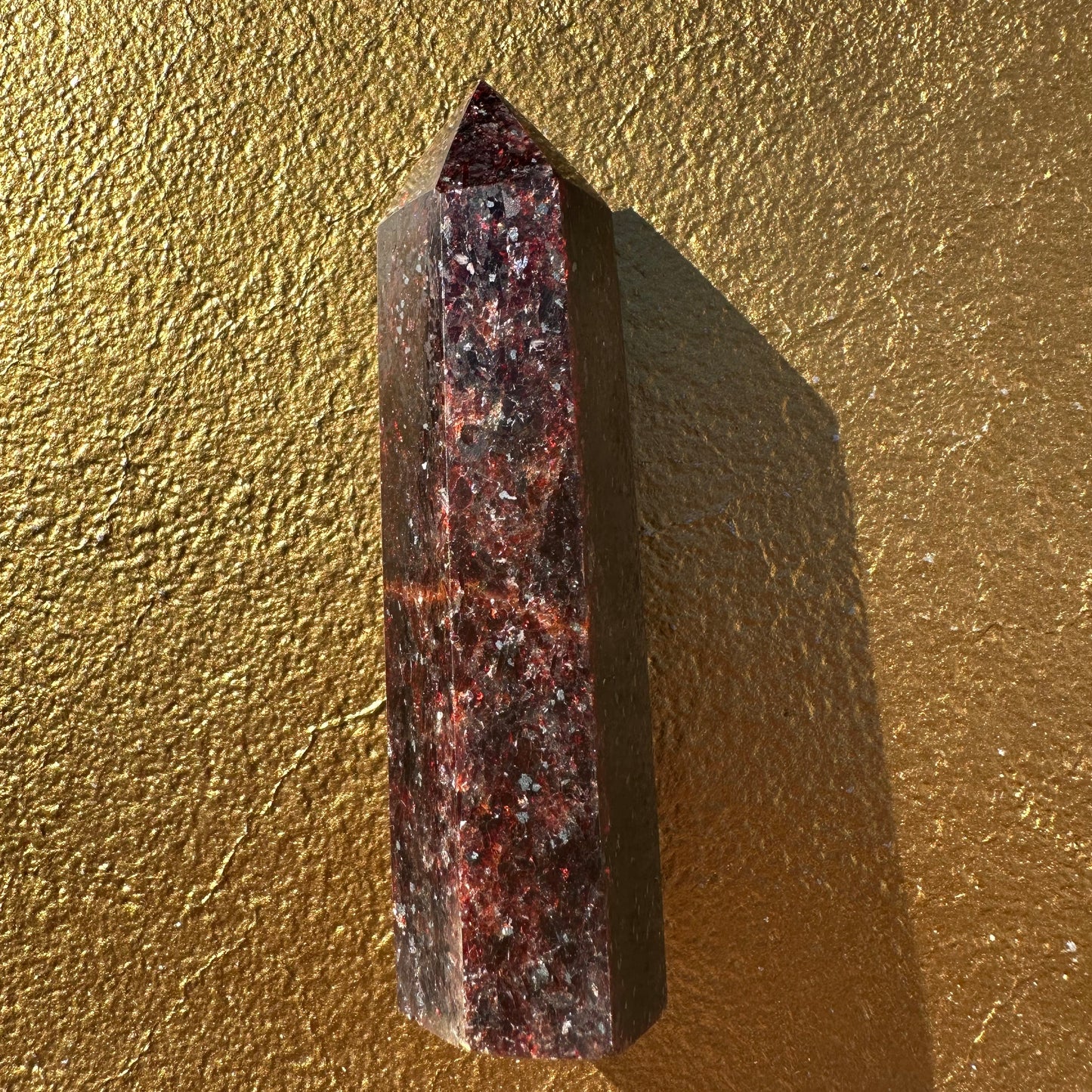 Natural Red Lepidolite Tower