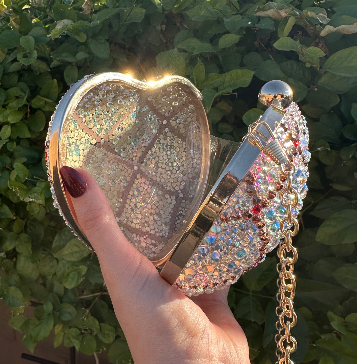 Handmade Diamond Heart Purse