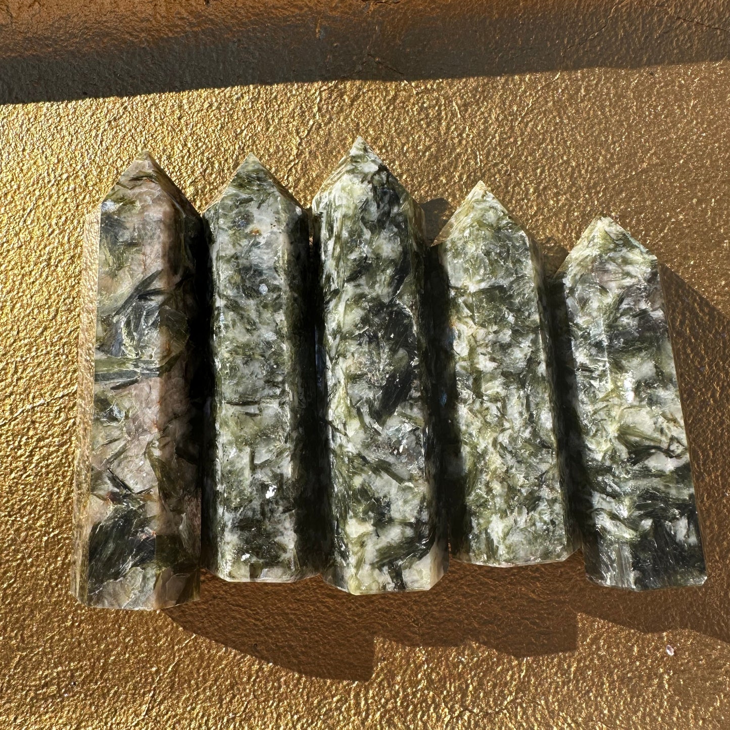 Natural Green Lepidolite Tower