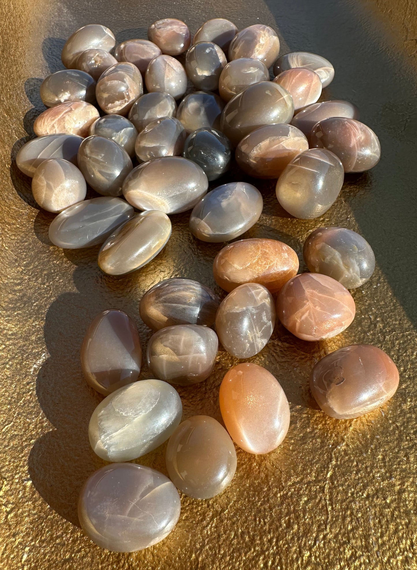 Black Moonstone & Sunstone Tumbles