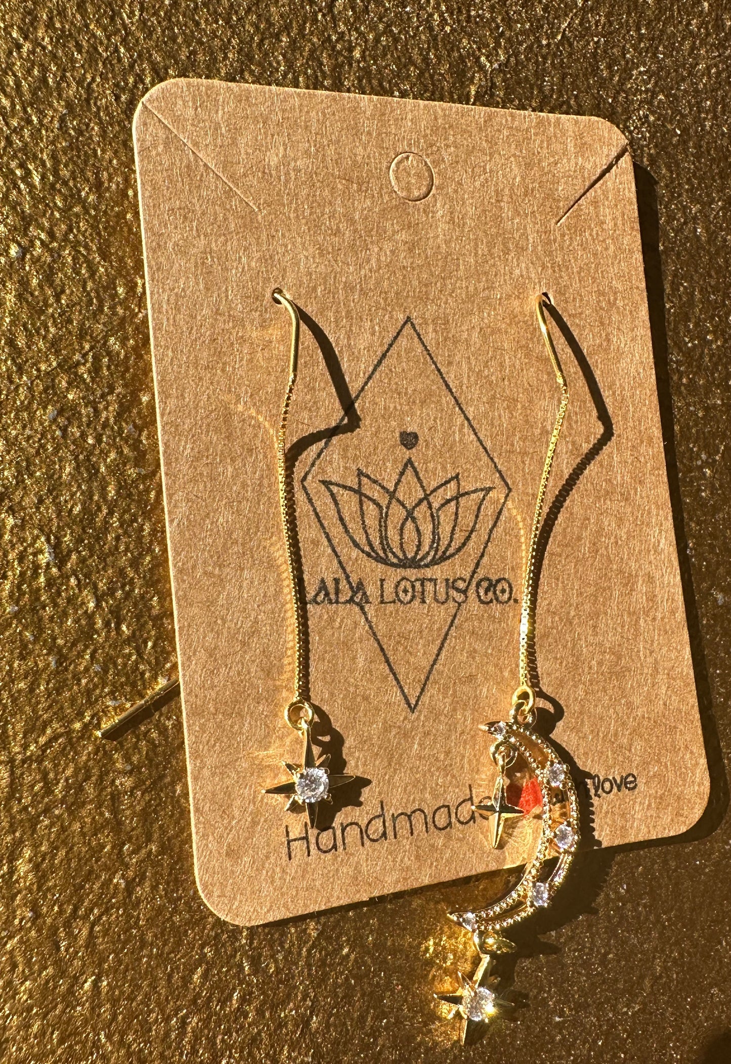 Gold Celestial Threader Earrings