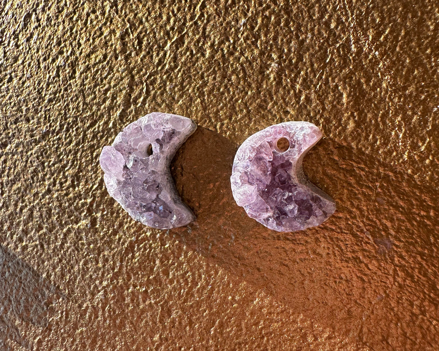 Amethyst Druzy Moon (Drilled)