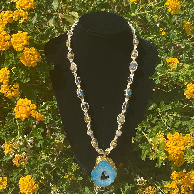 Blue Geode Necklace