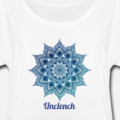 Blue Unclench Mandala on Flowy Shirt