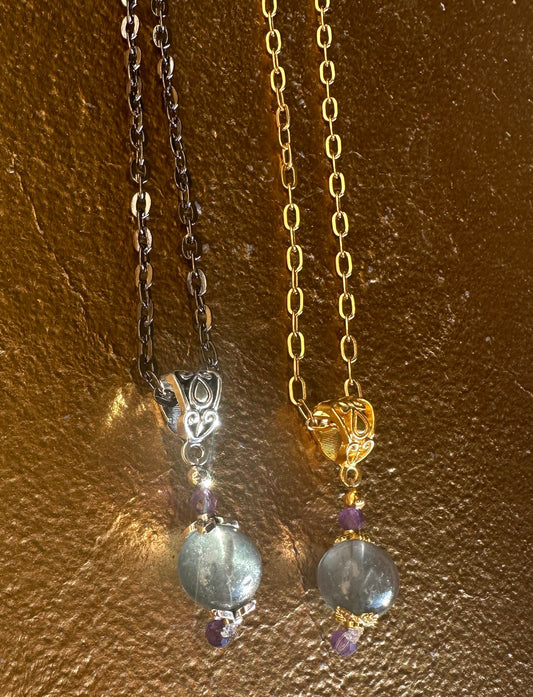 Blue Fluorite Pool of Light Necklace