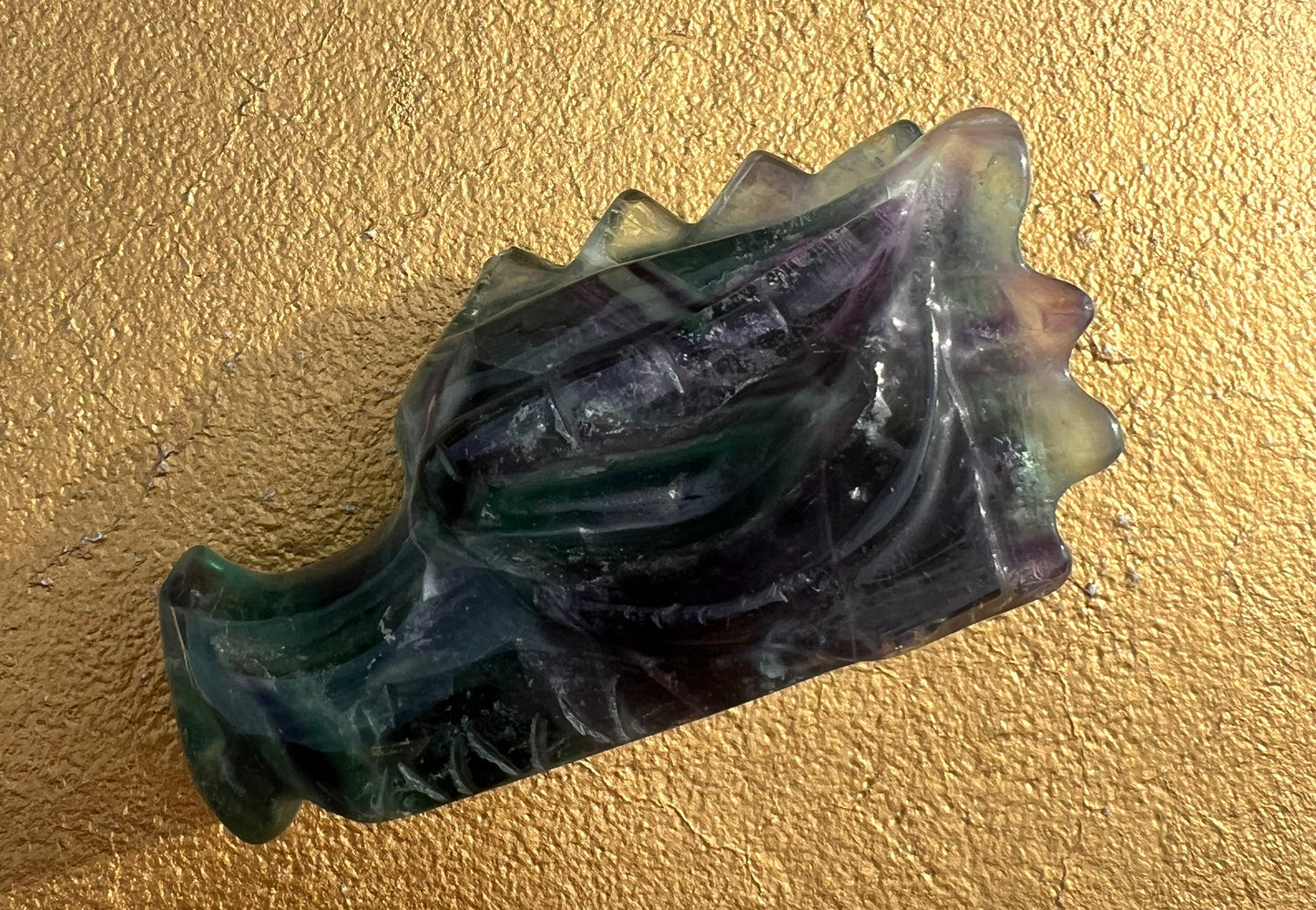 Rainbow Fluorite Dragon Head
