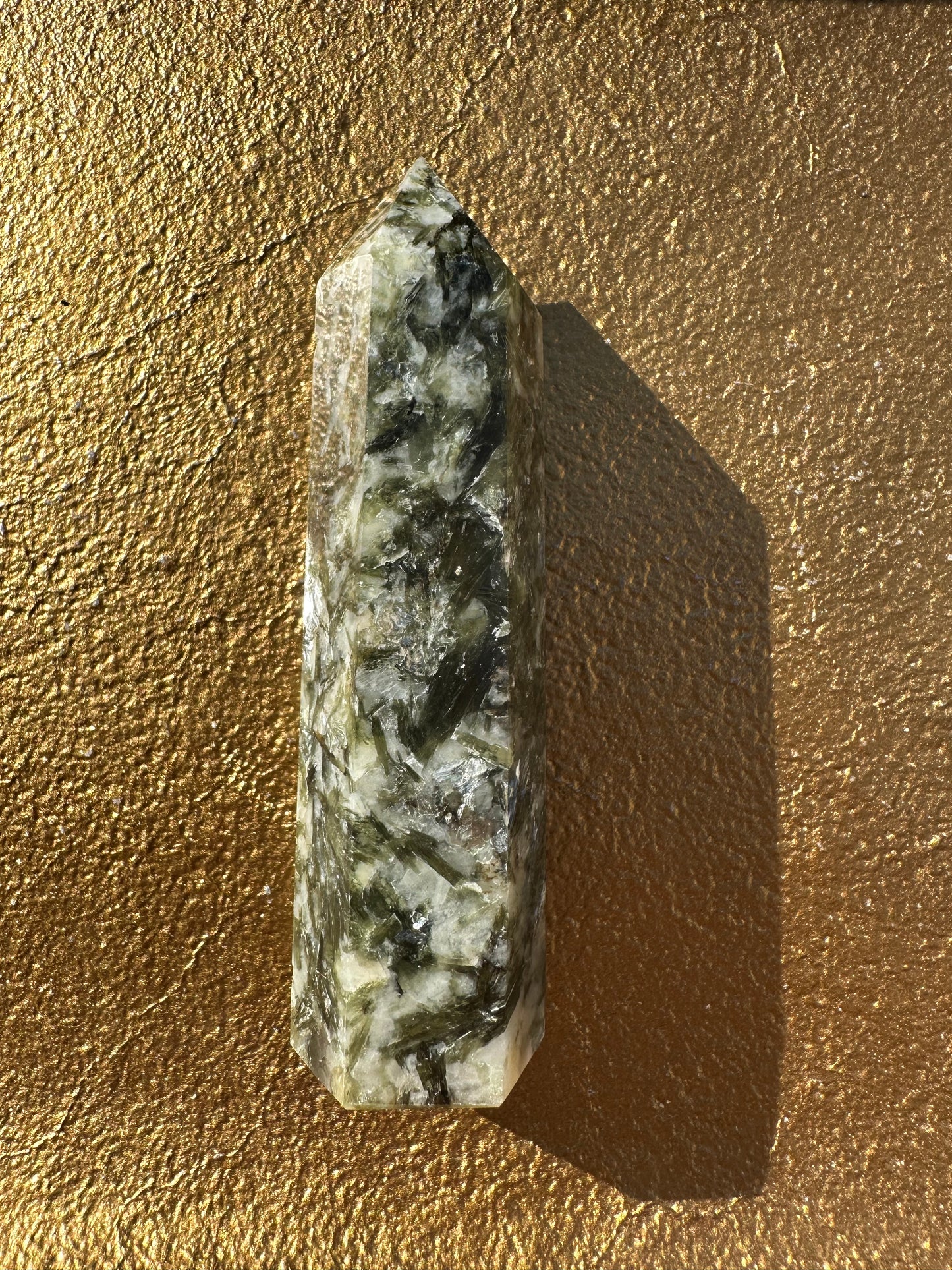 Natural Green Lepidolite Tower