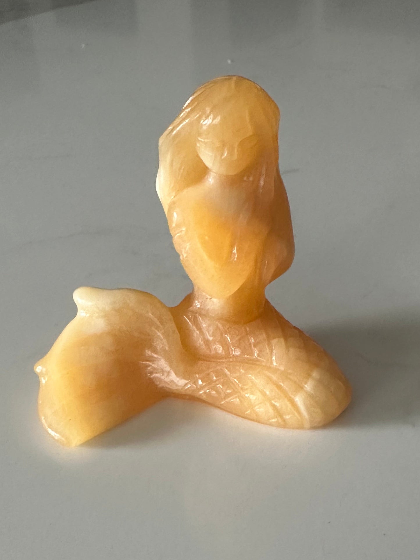 Orange Calcite Mermaid