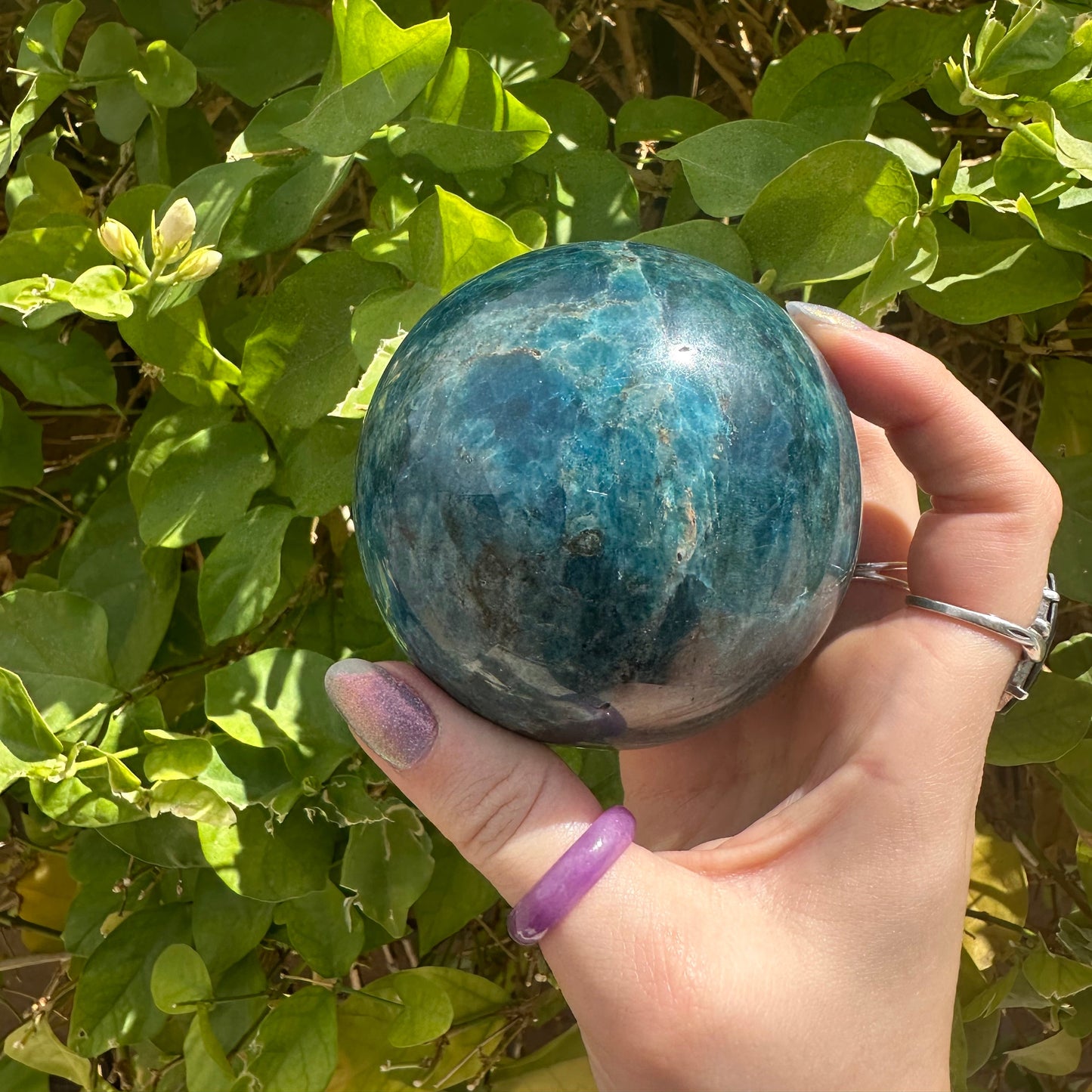 Blue Apatite Sphere