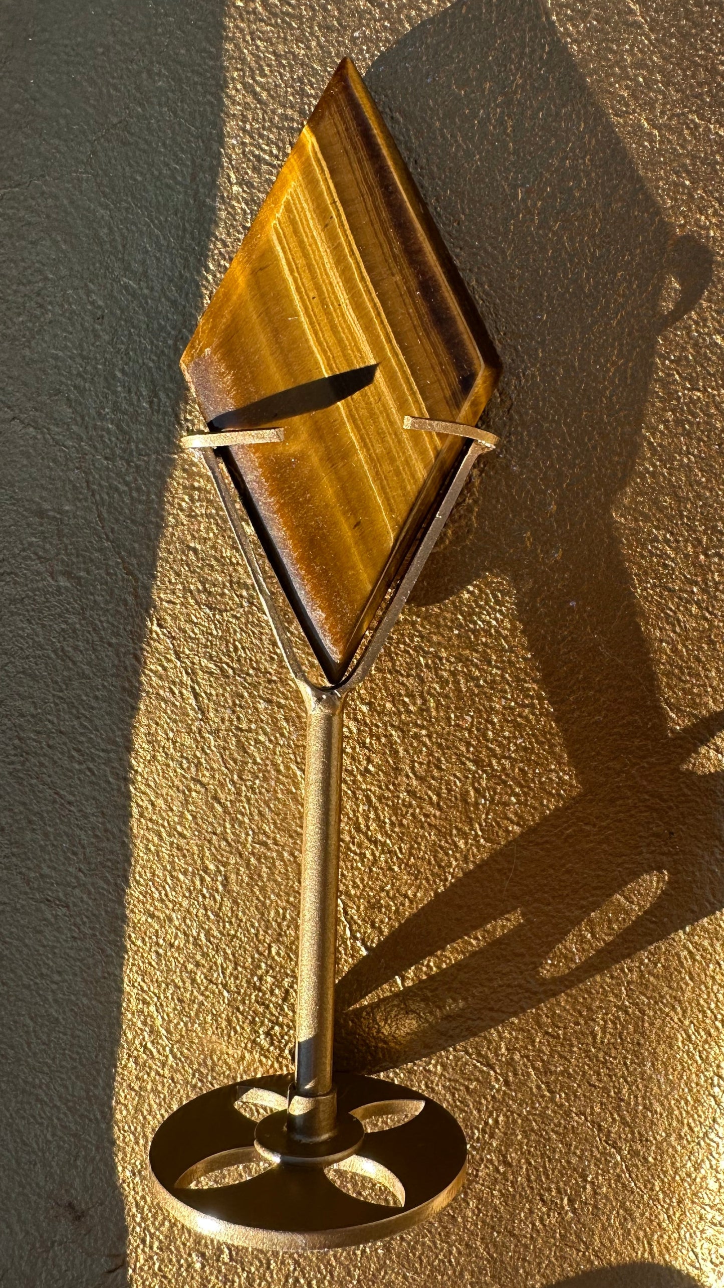 Tiger's Eye Diamond Crystal With Stand