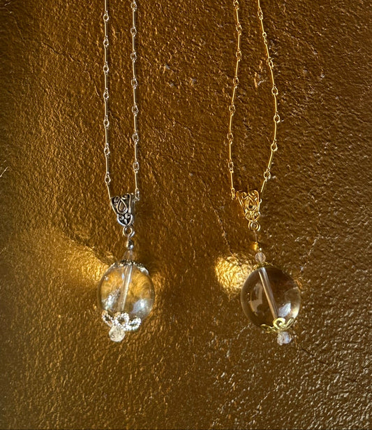 Smoky Quartz Pool of Light Necklace