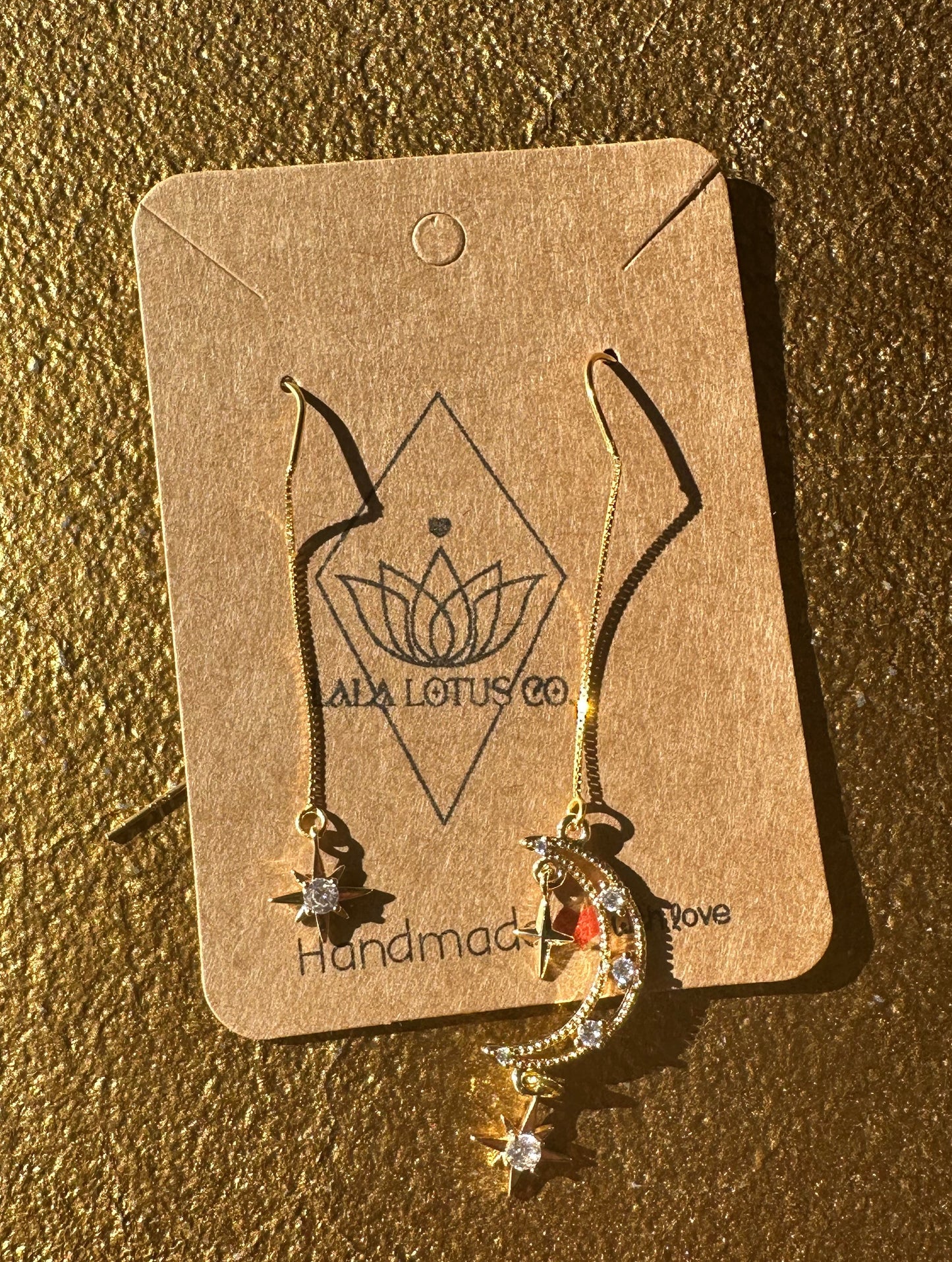 Gold Celestial Threader Earrings